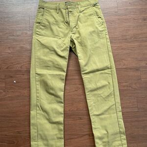 Vans Olive Green Authentic Chino with Red Stitching